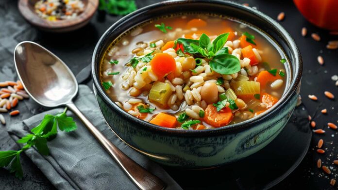 Vegetable barley soup