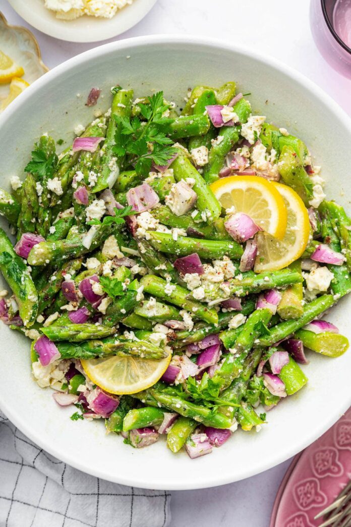 Asparagus Salad with Lemon and Feta